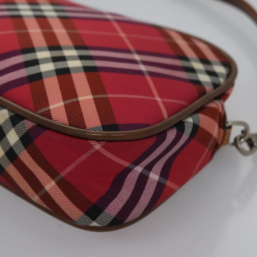 BURBERRY Nova Check Blue Label Accessory Pouch Nylon Red Brown Auth mr1139 - Picture 14 of 16